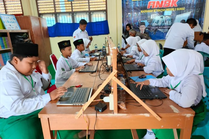 Pelaksanaan UJIAN ANBK Gelombang 3 Sesi 1 Hari Ke 1 di MIN 2 Bungo